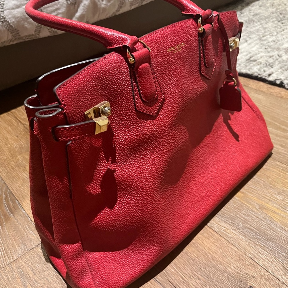 Henri Bendel red leather purse